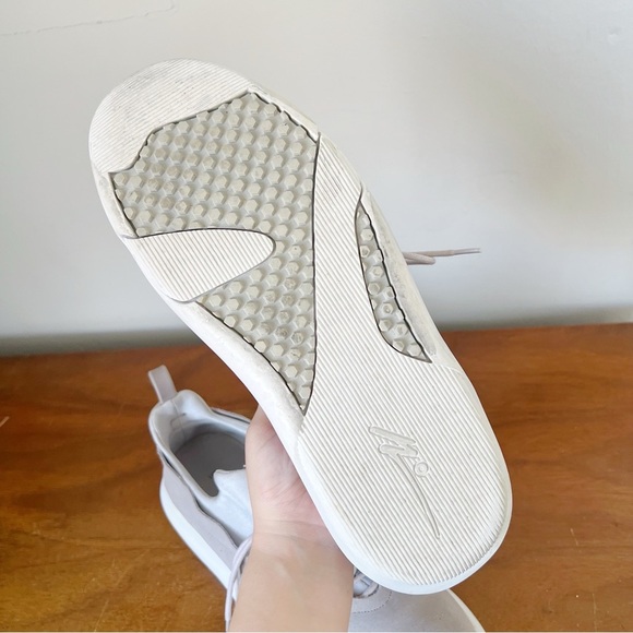 Article No • 0502 Suede Sneakers in Light Gray taupe lace up trainers 0518 main image 8